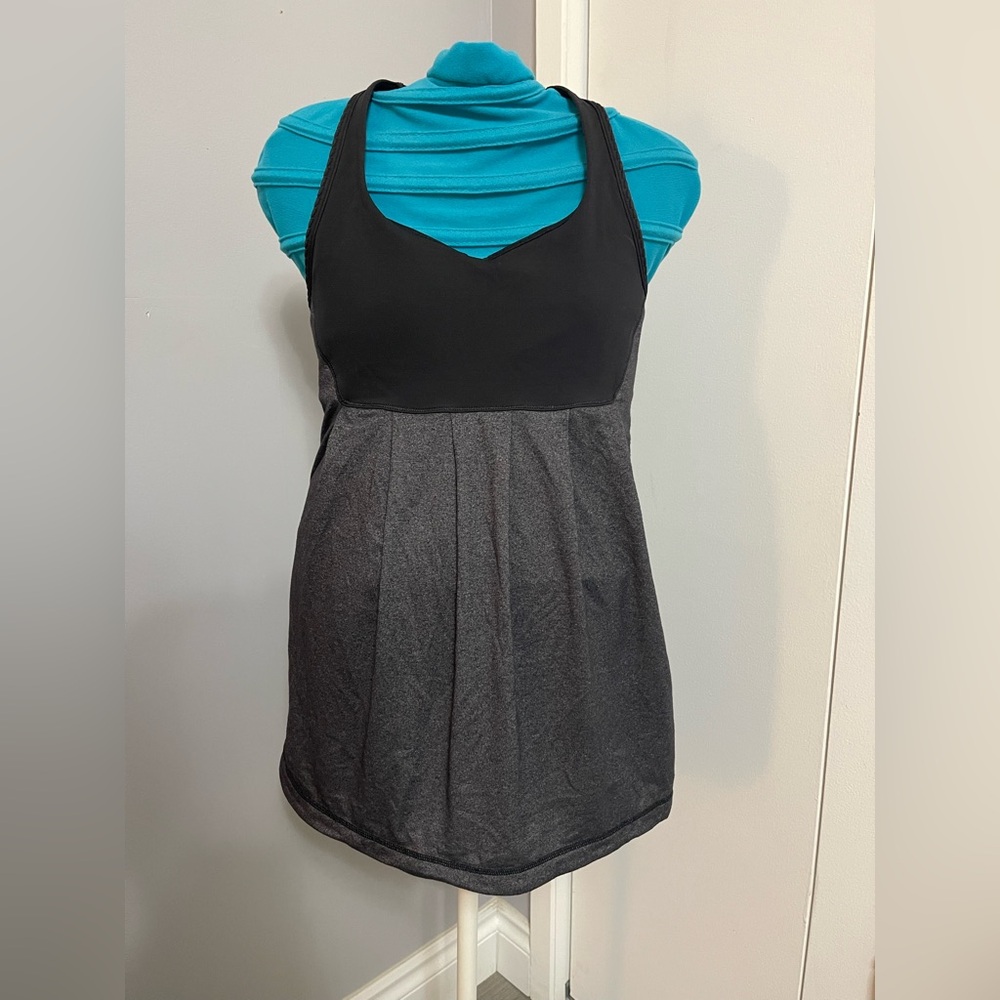 lululemon athletica Black and Gray Tank Top